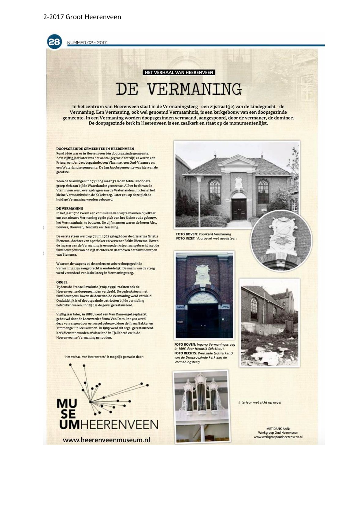 De Vermaning