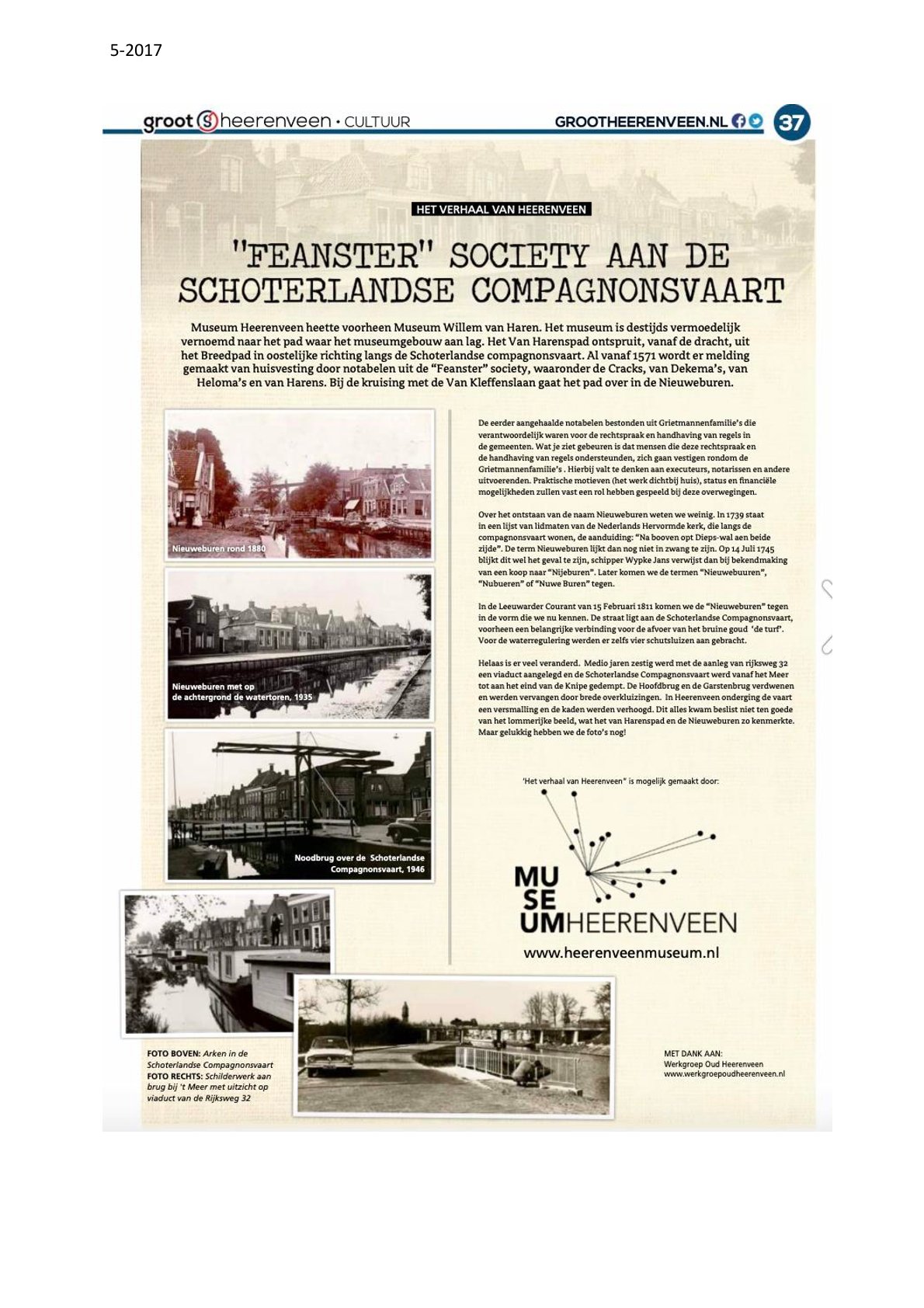 Feanster societiy aan de Schoterlandse Compagnionsvaart