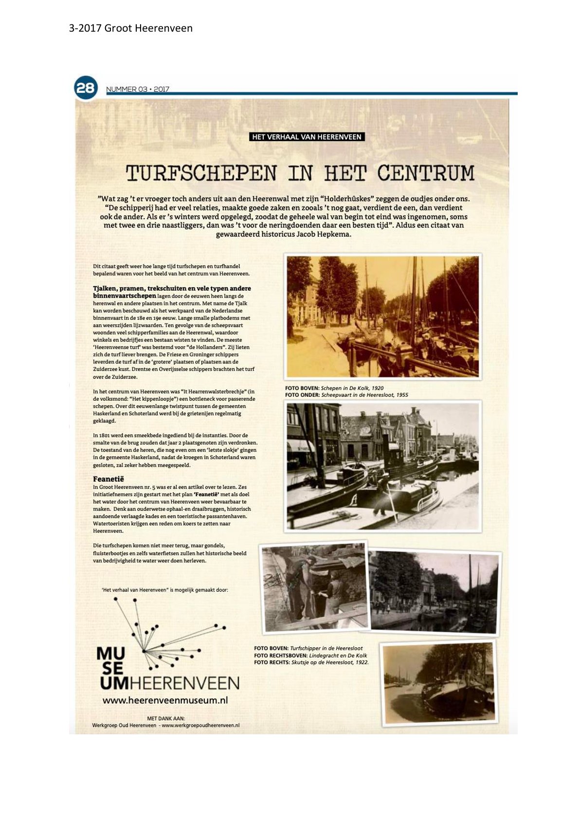 Turfschepen in het centrum