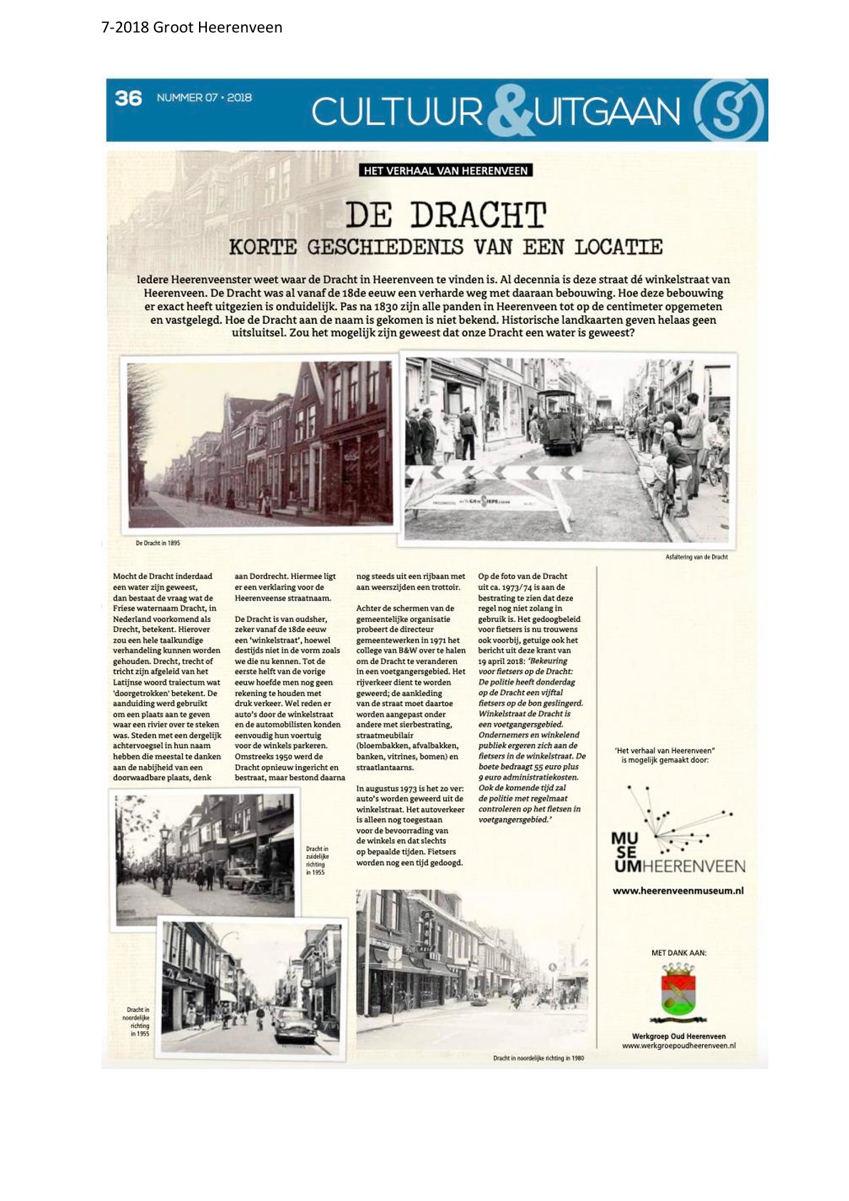 De Dracht Korte geschiedenis van een locatie