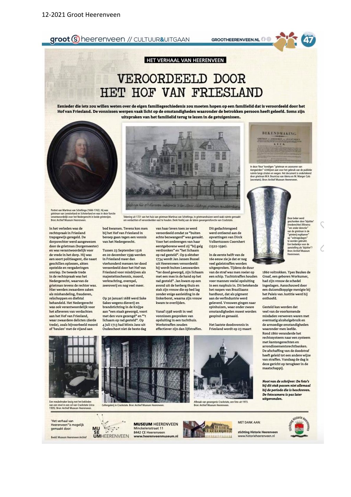 Veroordeeld door het hof van Friesland