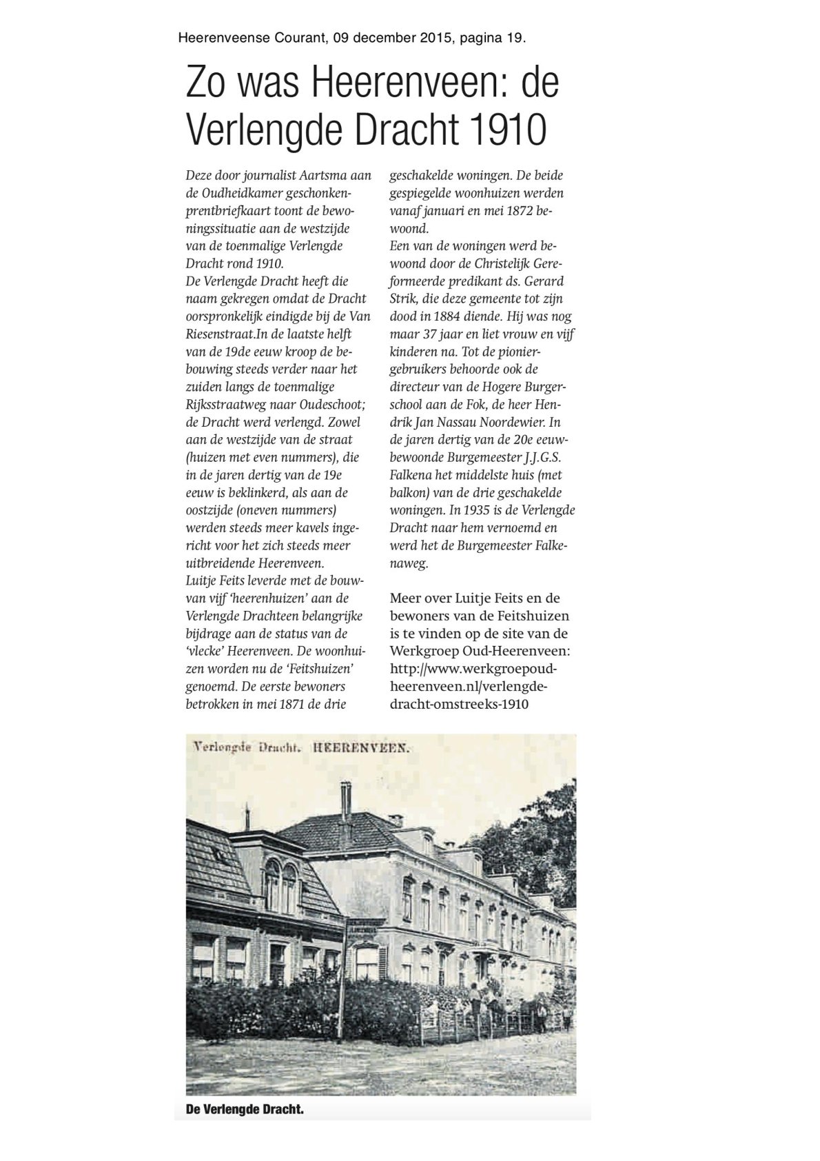 Zo was Heerenveen Verlengde Dracht 1910