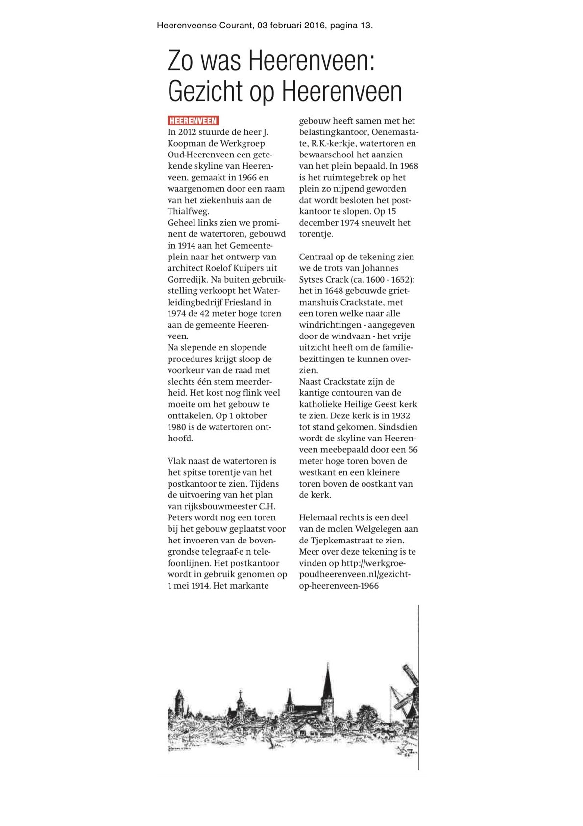 Zo was Heerenveen Gezicht op Heerenveen