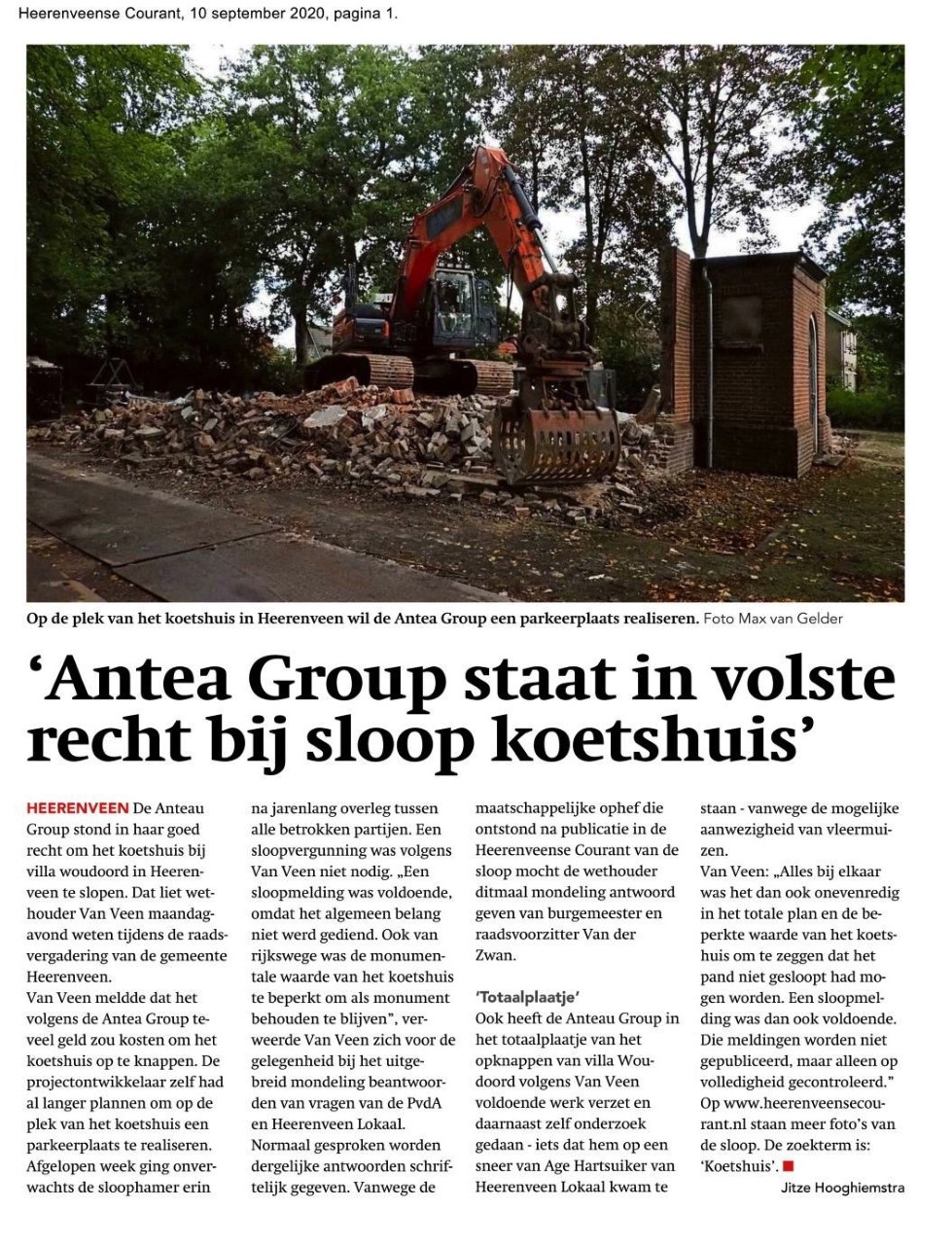 9973 2020 09 10 Antea Group staat in het volste recht bij sloop koetshuis