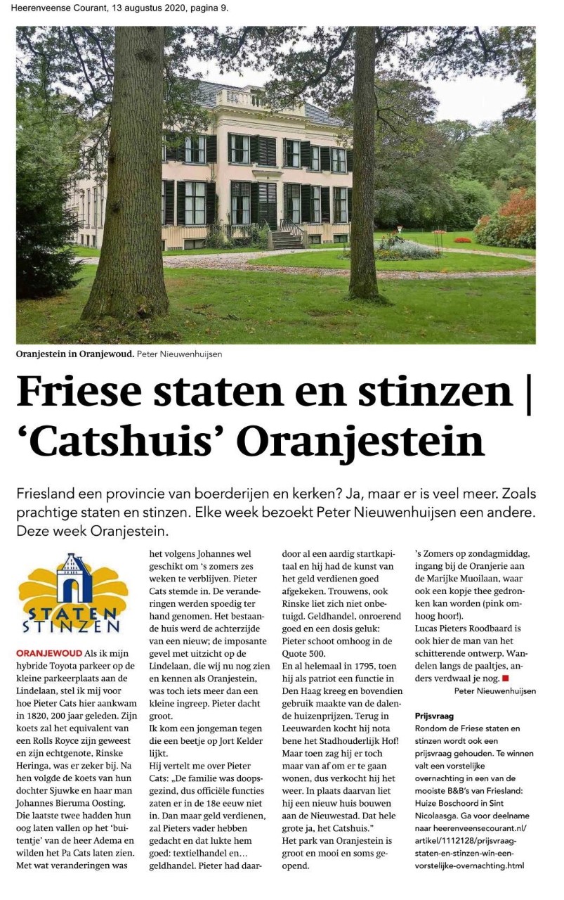 9977 2020 08 13 Catshuis Oranjestein