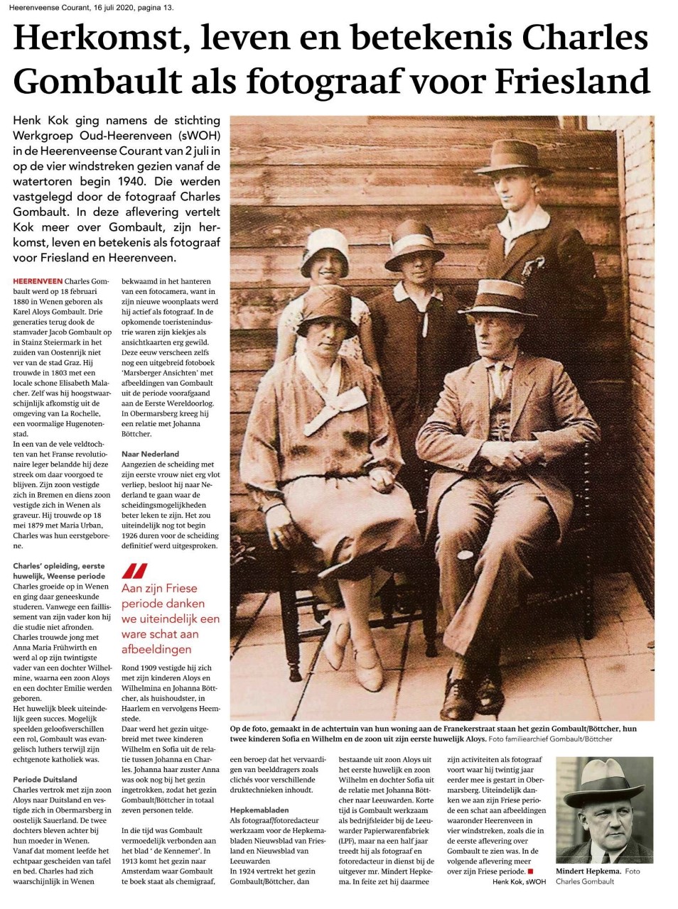 9983 2020 07 16 Herkomst leven en betekenis Charles Gombault als fotograaf voor Friesland