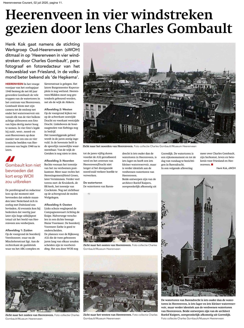 9986 2020 07 02 Heerenveen in vier windstreken gezien door lens Charles Gomboult