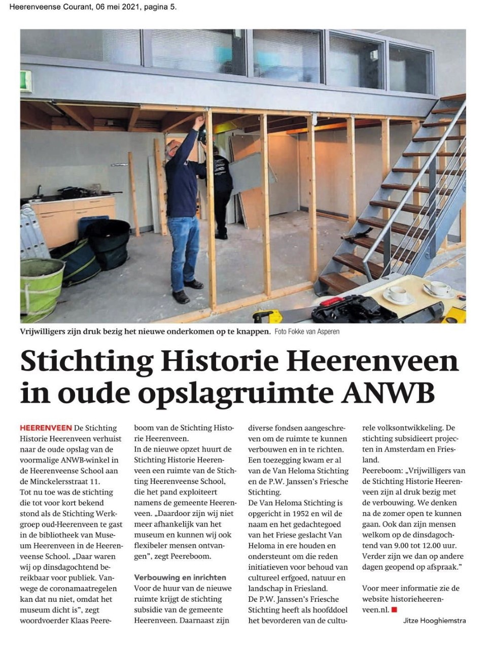 9950 2021 05 06 Stichting Historie Heerenveen in oude opslagruimte ANWB