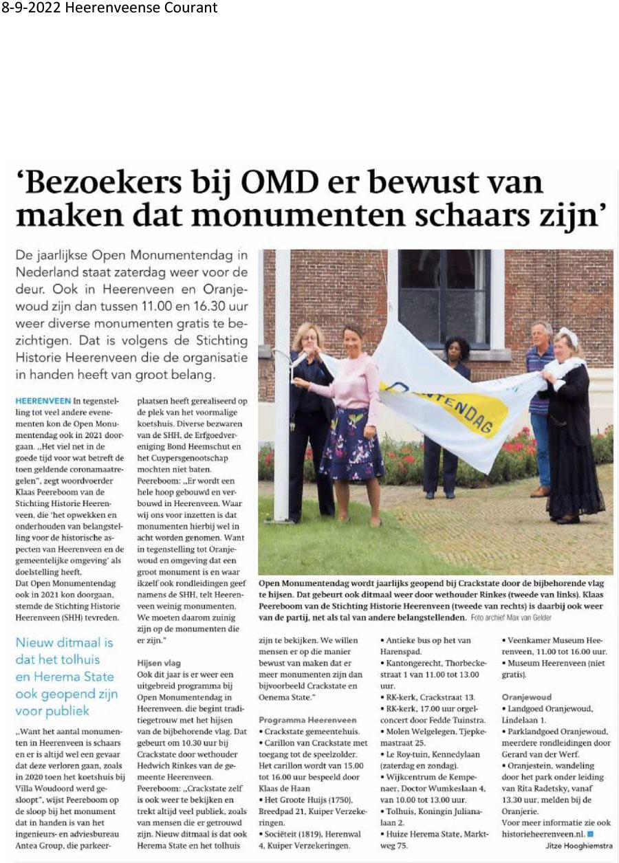 9925 2022 09 08 Bezoekers van OMD bewust maken dat monumenten schaars zijn