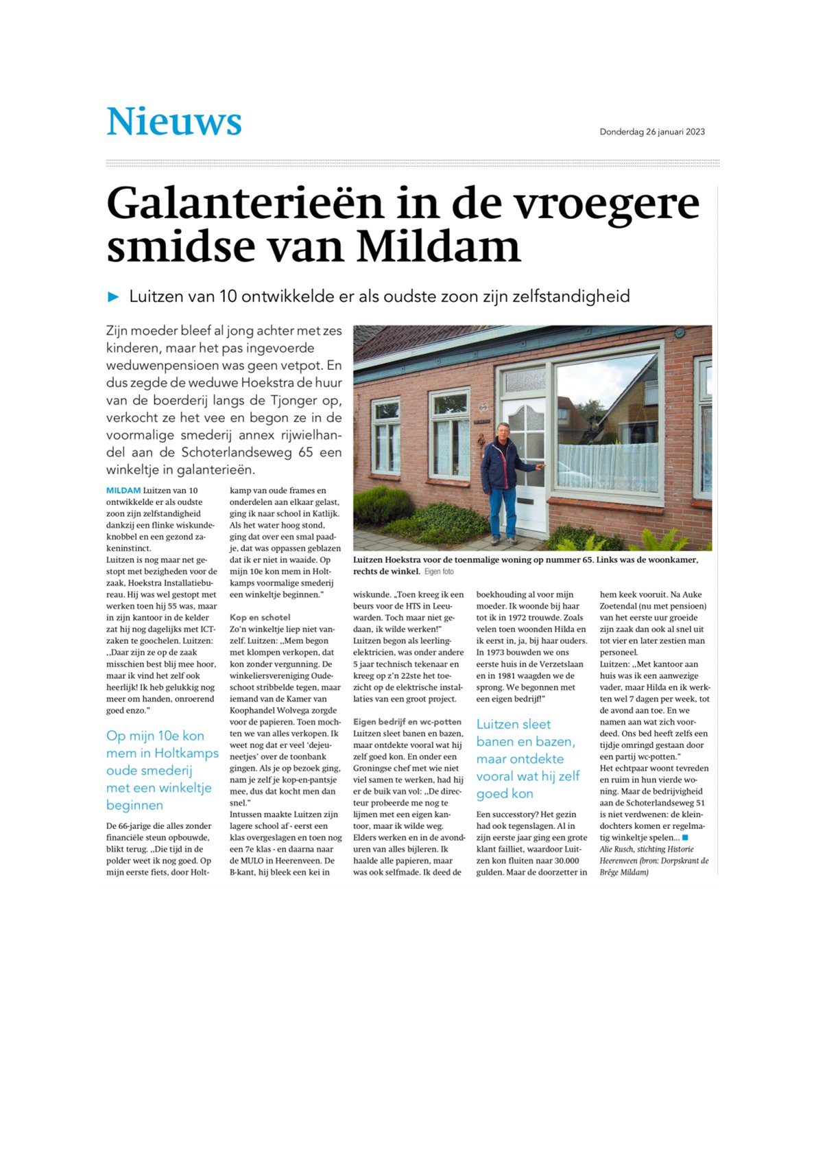 Galanterieen in de vroegere smidse van Mildam